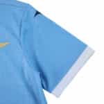 Close-up of the sleeve on the Lazio Home 2025/26 Fan Version jersey, showing fabric texture and trim detail.